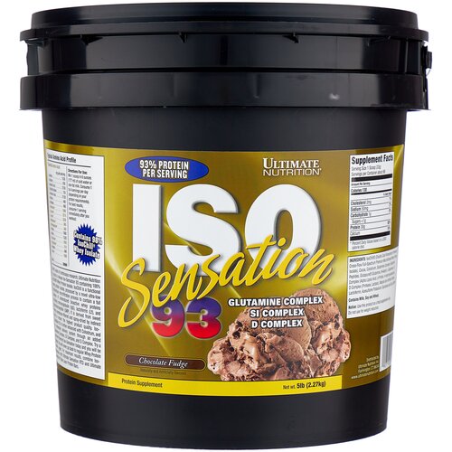 Протеин Ultimate Nutrition ISO Sensation 93, 2270 гр., шоколадная помадка протеин ultimate nutrition iso sensation cookies n cream 2270 гр