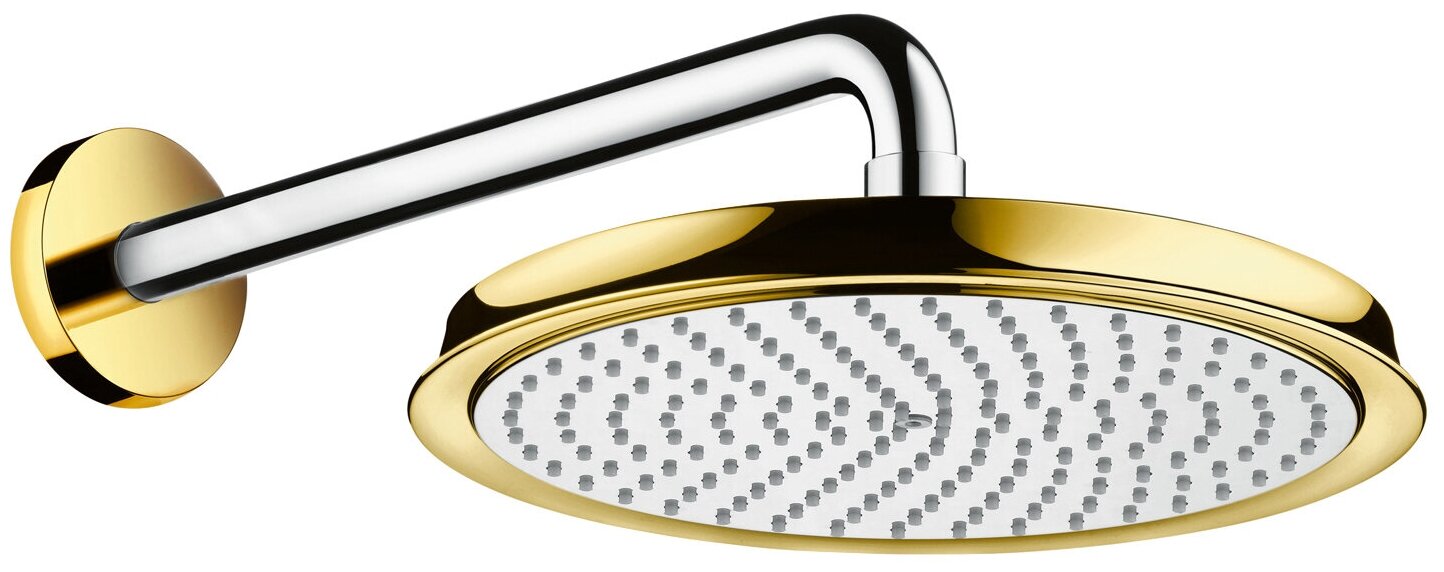 Верхний душ, хром/золото, Hansgrohe Raindance Classic 27424090