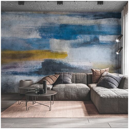 Фотообои 3D Морская абстракция 300х270 ШхВ Фотообои 3D на стену флизелиновые 300х270 Фотообои в гостиную спальню зал кухню Обои виниловые на флизелиновой основе 7250₽
