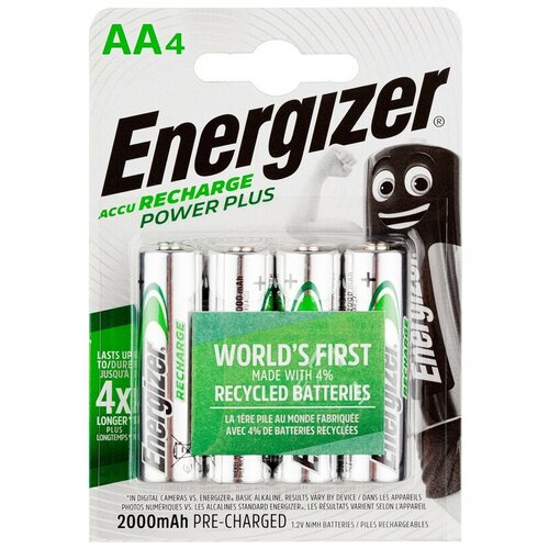 фото Аккумулятор energizer power plus аа/nh15 2000mah бл/4шт
