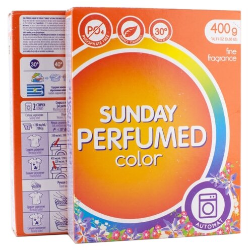 фото Порошок автомат perfumed color 400г, 2шт, sunday