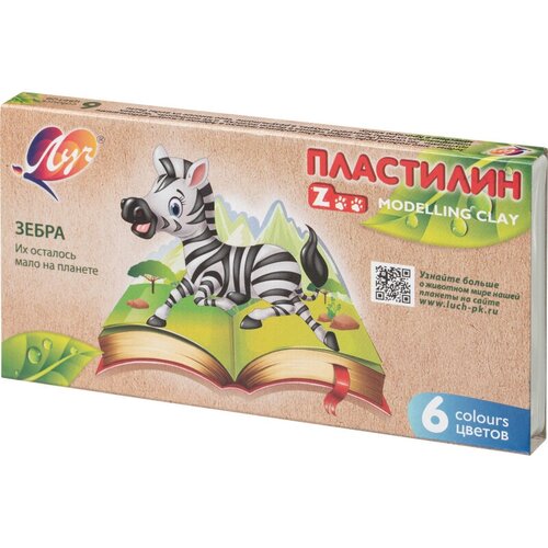 Комплект 29 наб, Пластилин классический Луч Zoo 6 цв 90 г, 30С 1810-08