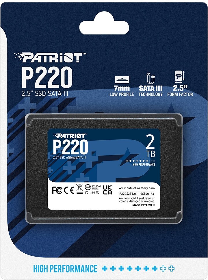 Твердотельный накопитель Patriot P220 2048ГБ, 2.5", SATA III, SATA P220S2TB25 - фото №4