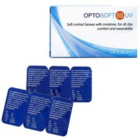 Контактные линзы Optosoft 55 UV, 6 шт., R 8,6, D -3,75