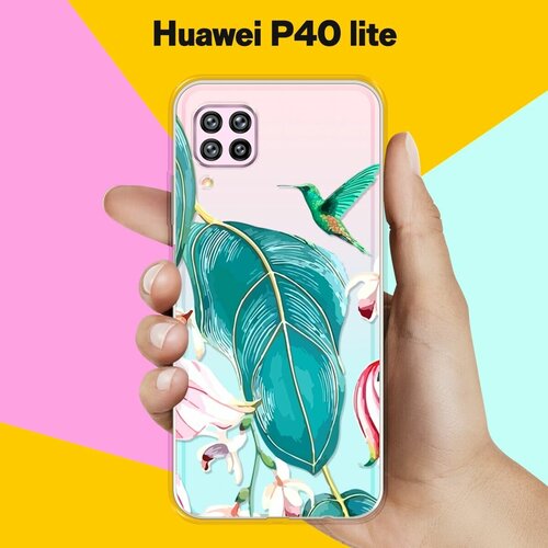 Силиконовый чехол Колибри на Huawei P40 Lite силиконовый чехол девушка лес на huawei p40 lite хуавей п40 лайт