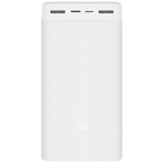 Внешний аккумулятор Xiaomi Mi Power Bank 3 30000mah, портативный аккумулятор, Power Bank, белый - изображение