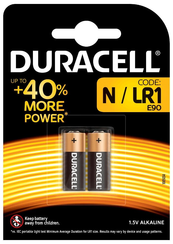 Батарейки Duracell Alkaline DU SPEC N 2BL MON LR1 (2шт)