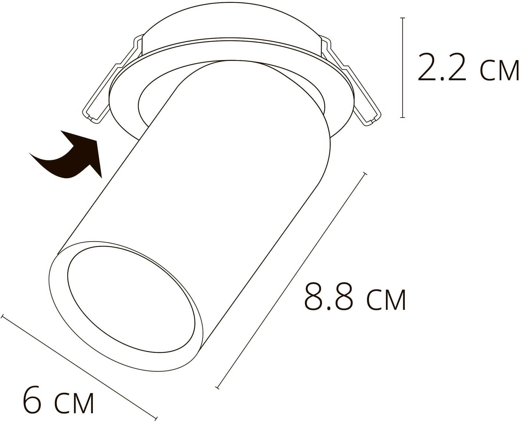 Точечный встраиваемый светильник Arte Lamp SITULA A3731PL-1BK