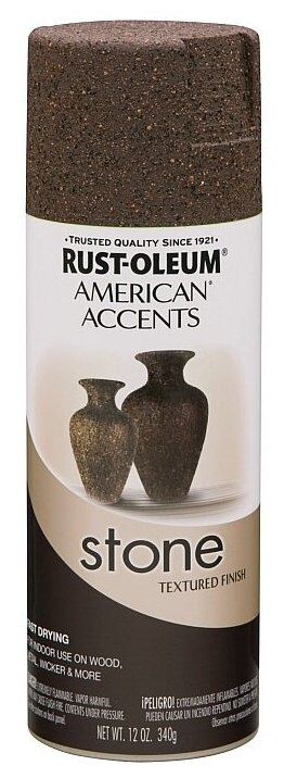 RUST-OLEUM AmericanAccent Stone Spray Paint 238324 Аэрозольная краска с эффектом природного камня Коричневый минерал аэрозоль 0,34л