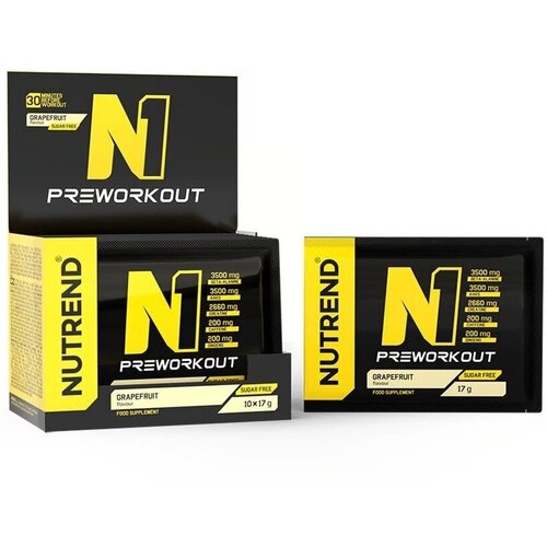 Предтреник NUTREND N1 PRE-WORKOUT 10х17 г, Грейпфрут