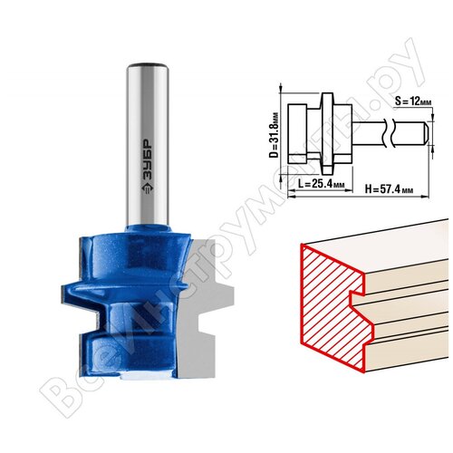 ЗУБР 31,8x26мм, хвостовик 12мм, фреза комбинированная универсальная