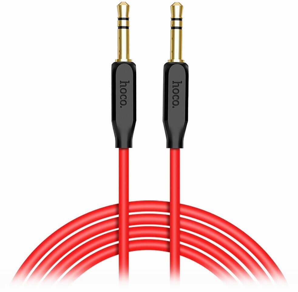 Кабель HOCO UPA11 Jack-3.5mm (TRS, male) на Jack-3.5mm (TRS, male) AUX, 1 метр, для Автомобильной стереосистемы.