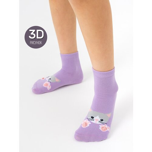 фото Носки красная ветка для девочек, фантазийные, размер 16, белый