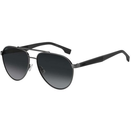 фото Солнцезащитные очки boss, авиаторы, оправа: металл, градиентные, для мужчин, серый