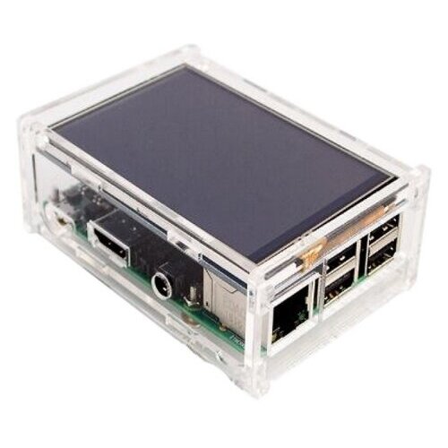 Корпус ACD RA147 Корпус ACD Acrylic Case w/ 3.5 inch LCD hole for Raspberry Pi 3 B