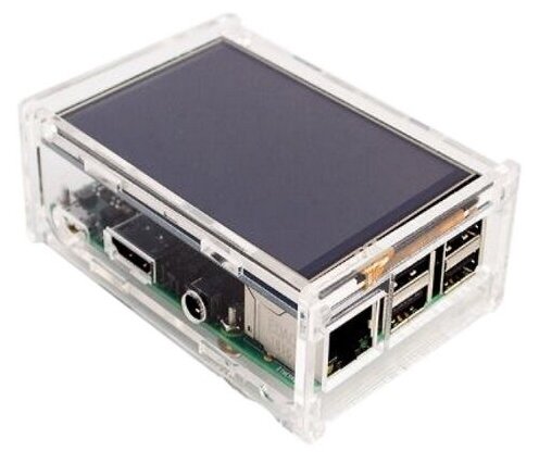 Корпус для микрокомпьютера ACD Acrylic Case w/ 3.5 inch LCD hole for Raspberry Pi 3 B RA147