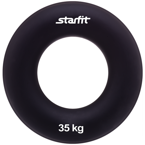 фото Эспандер кистевой starfit es-404 "кольцо", диаметр 8,8 см, 35 кг, чёрный