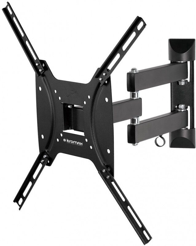 Кронштейн для телевизора Kromax OPTIMA-404, 15-55", настенный, поворотно-выдвижной и наклонный, черный (28011)