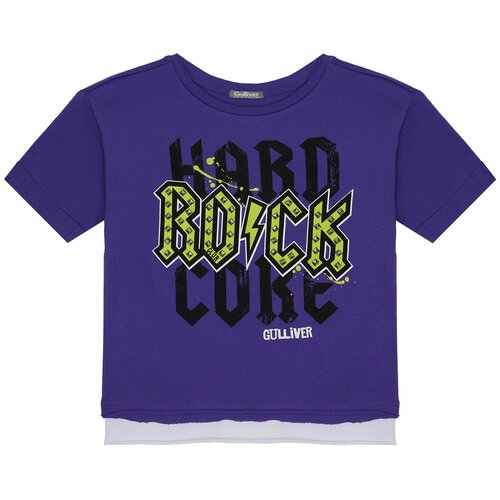 фото Футболка gulliver, размер 128, фиолетовый