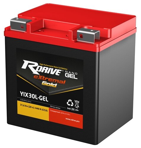 Аккумуляторная Батарея RDrive арт. YIX30L-GEL