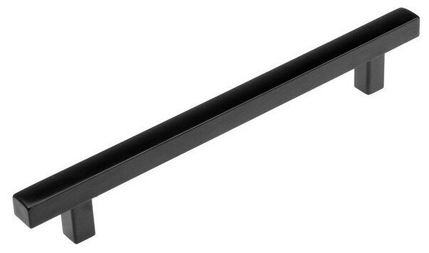 Ручка-скоба 160 мм, квадратная, черный - фотография № 1