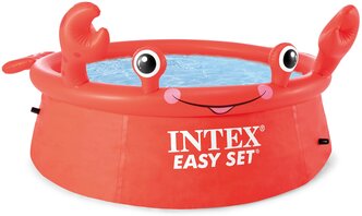 Детский бассейн Intex Happy Crab 26100, 183х51 см красный