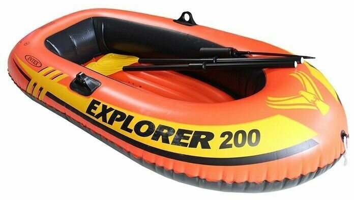 Лодка Explorer 200, 2 местная, 185х94х41 см, от 6 лет, до 95 кг, 58331 INTEX