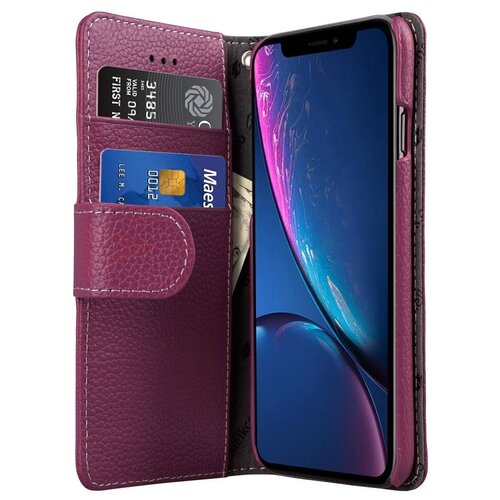 Кожаный чехол книжка Melkco для Apple iPhone Xr - Wallet Book Type, сиреневый