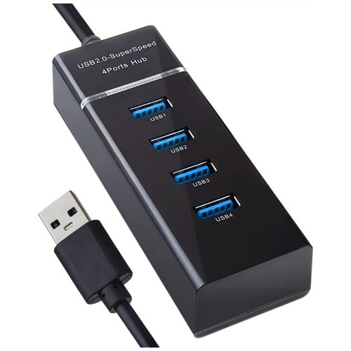 USB-HUB Perfeo 4 Port, 2.0 (PF-H031 Black) чёрный