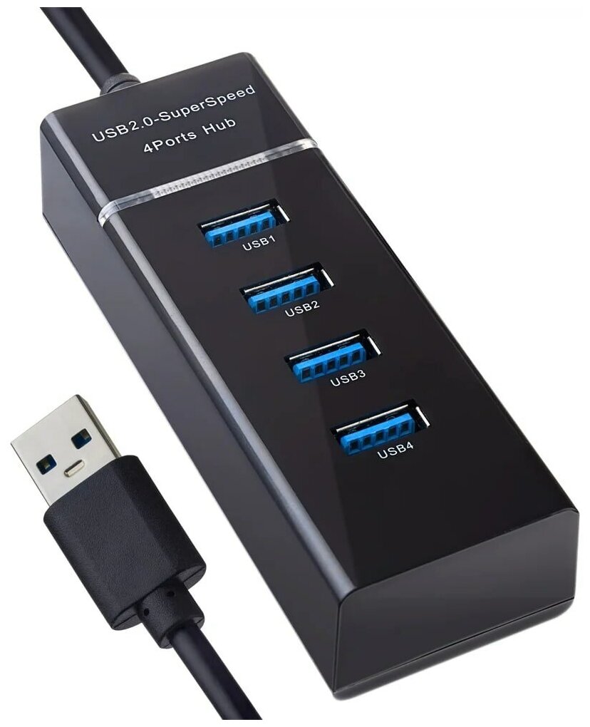 USB-HUB Perfeo 4 Port 20 (PF-H031 Black) чёрный