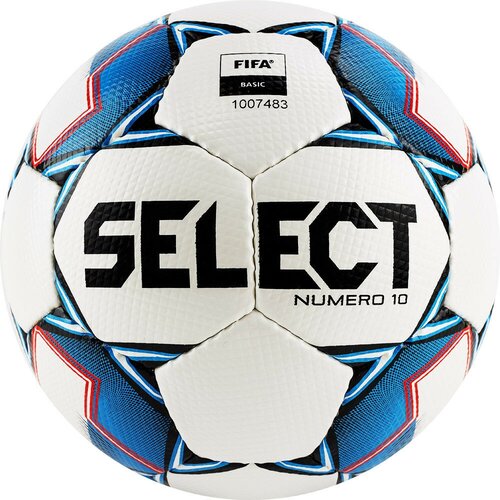 Футбольный мяч SELECT NUMERO 10 FIFA basic, бел/син/крас, 4