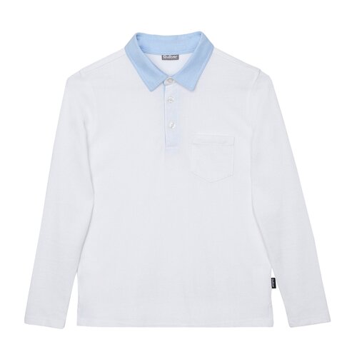 фото Поло gulliver, размер 122, белый