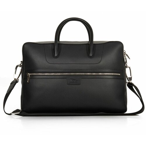 Кожаный портфель Jaguar Leather Brief Case, Black