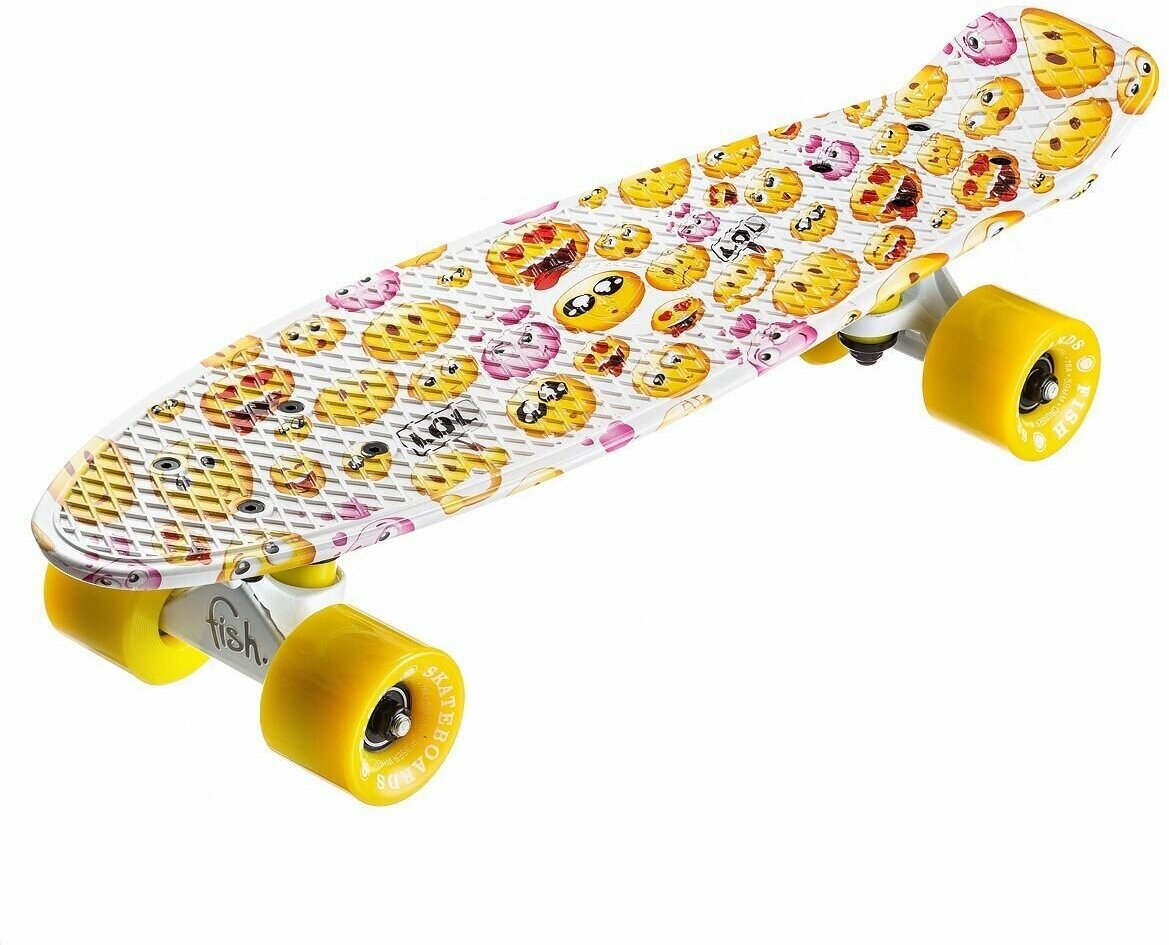 Пенни Борд Fish Skateboards 22" 56 см Смайл