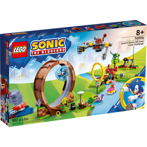Конструктор LEGO 76994 Sonic's Green Hill Zone Loop Challenge, 802 дет. lego sonic the hedgehog набор остров спасения животных эми из 6 фигурок