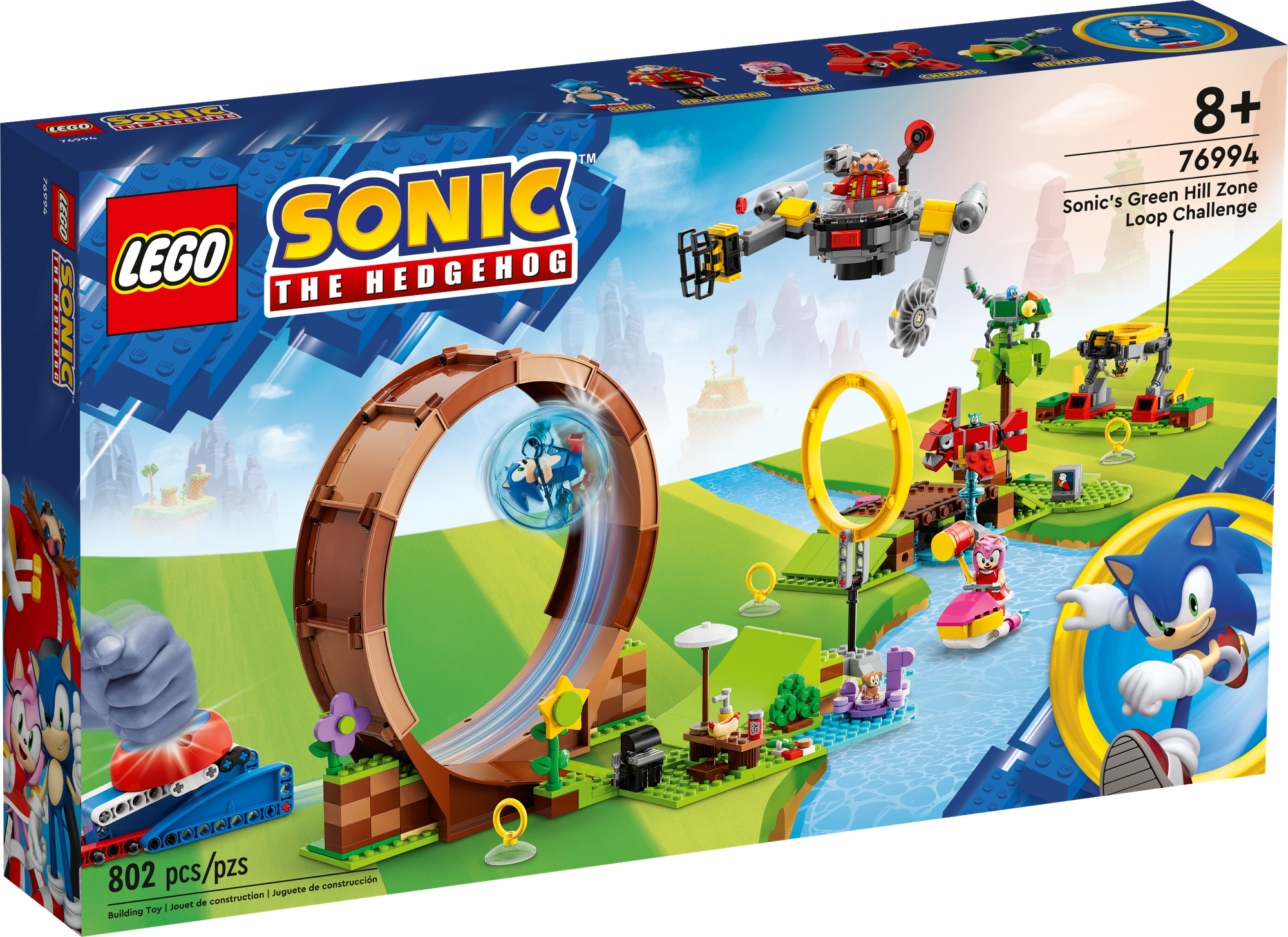 Конструктор LEGO 76994 Sonic's Green Hill Zone Loop Challenge, 802 дет.