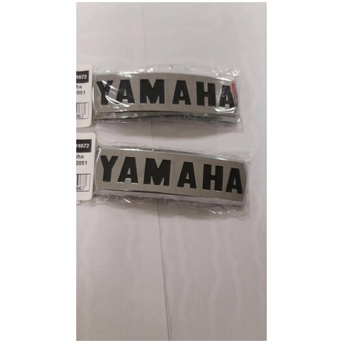 Табличка (наклейка) Yamaha (1шт, под металл серебро) 2051 silver