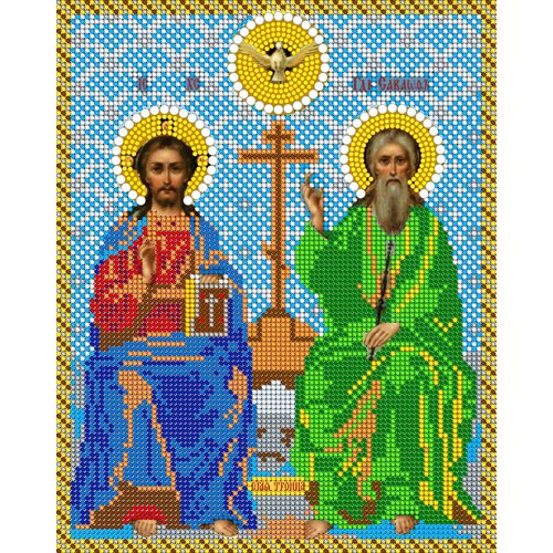 Вышивка бисером иконы Святая Троица 19*24 см вышивка бисером святая троица ав 279 37x30 см см