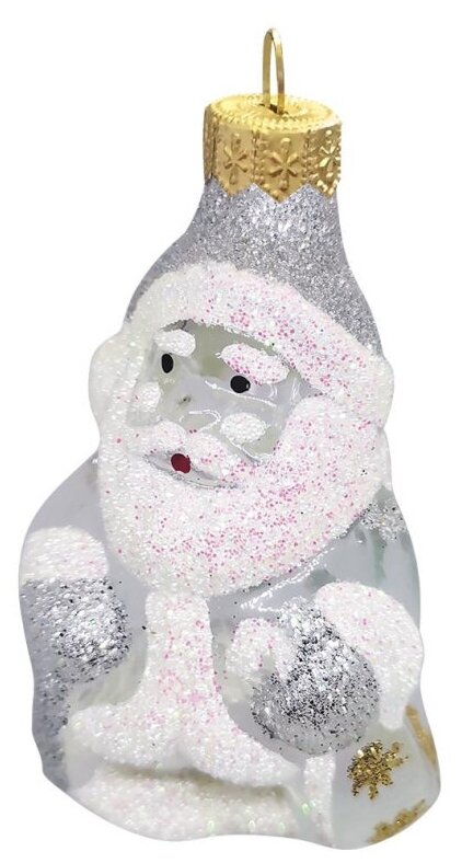 Ёлочное украшение Дед Мороз сказочный высота 9 см новогодняя игрушка в подарочной упаковке на елку символ года