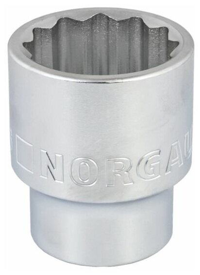Головка торцевая под квадрат 3/4" NORGAU Industrial 55 мм 12-гранная с шариковой фиксацией, DIN 3124