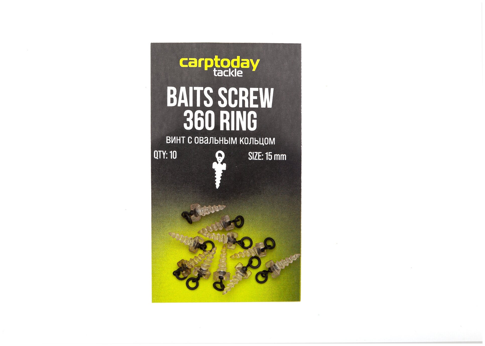 Винты пластиковые для насадки Carptoday Tackle 360 Bait Screw Plastic с кольцом