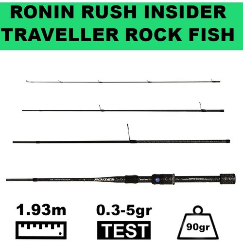 фото Спиннинг для путешествий ronin rush insider travller rock fish 644ul 1.93m, 0.3-5gr, 1-4lb