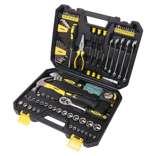 WMC Tools 30128, 128 предм., черный/желтый набор инструментов ks tools 1 4 48 предметов