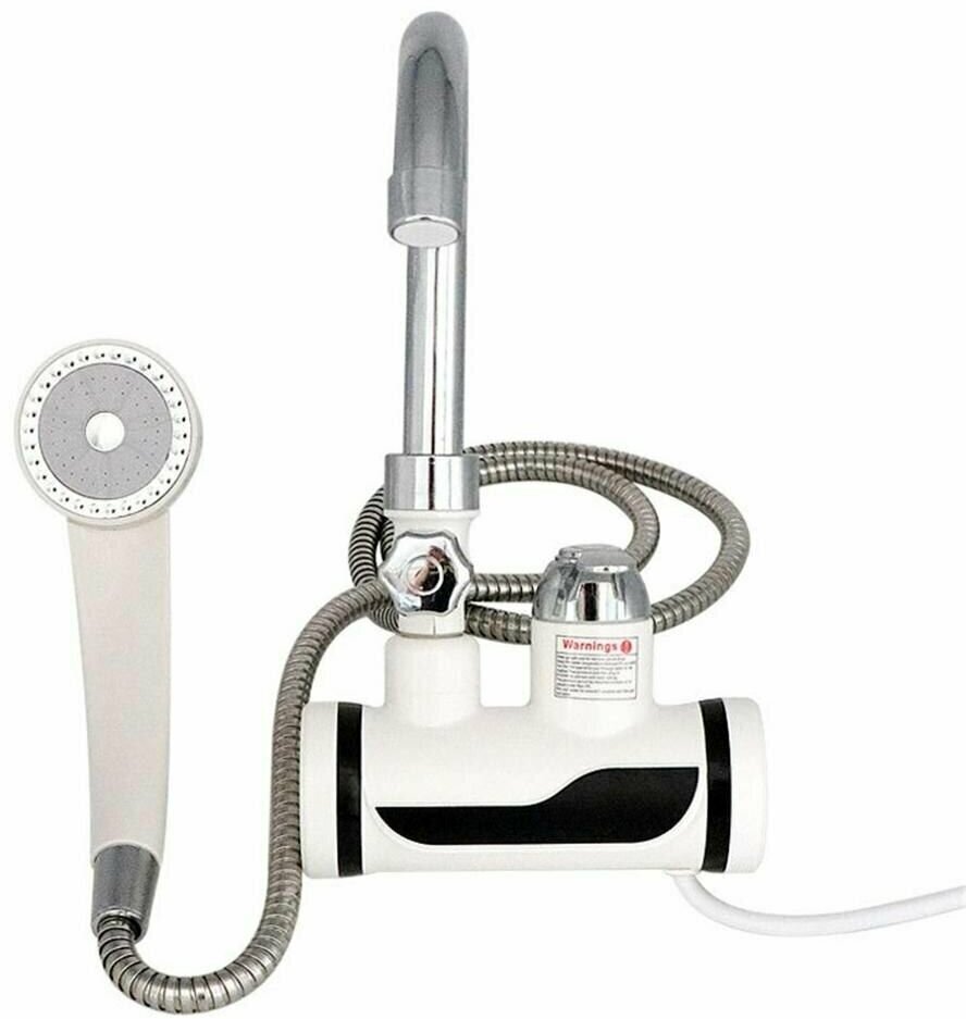 Кран водонагреватель проточный электрический с душем горизонтальный - фотография № 2