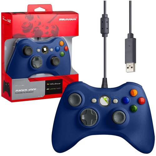 Геймпад для Xbox 360 проводной Синий 139000₽