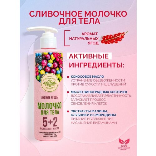 Молочко для тела Лесные ягоды Первая монастырская здравница 250гр 415₽
