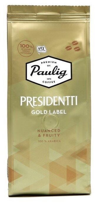 Кофе Paulig Presidentti Gold Label в зернах, 250гр - фото №12