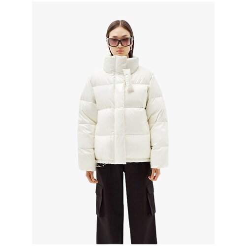 фото Пуховик latrika короткий, молочный (xs)