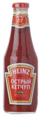 Кетчуп Heinz Острый, стеклянная бутылка