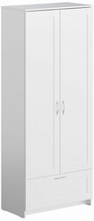 Шкаф распашной для одежды с выдвижной вешалкой 2 двери, 1 ящик Сириус 78.2x41.2x190